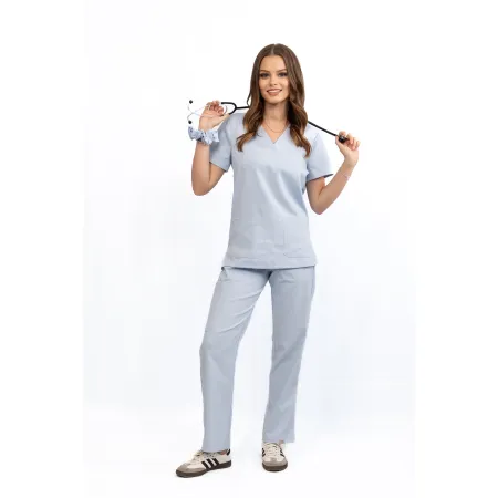 Spodnie medyczne SCRUBS MEDI TEDDY - COSTA BABY BLUE
